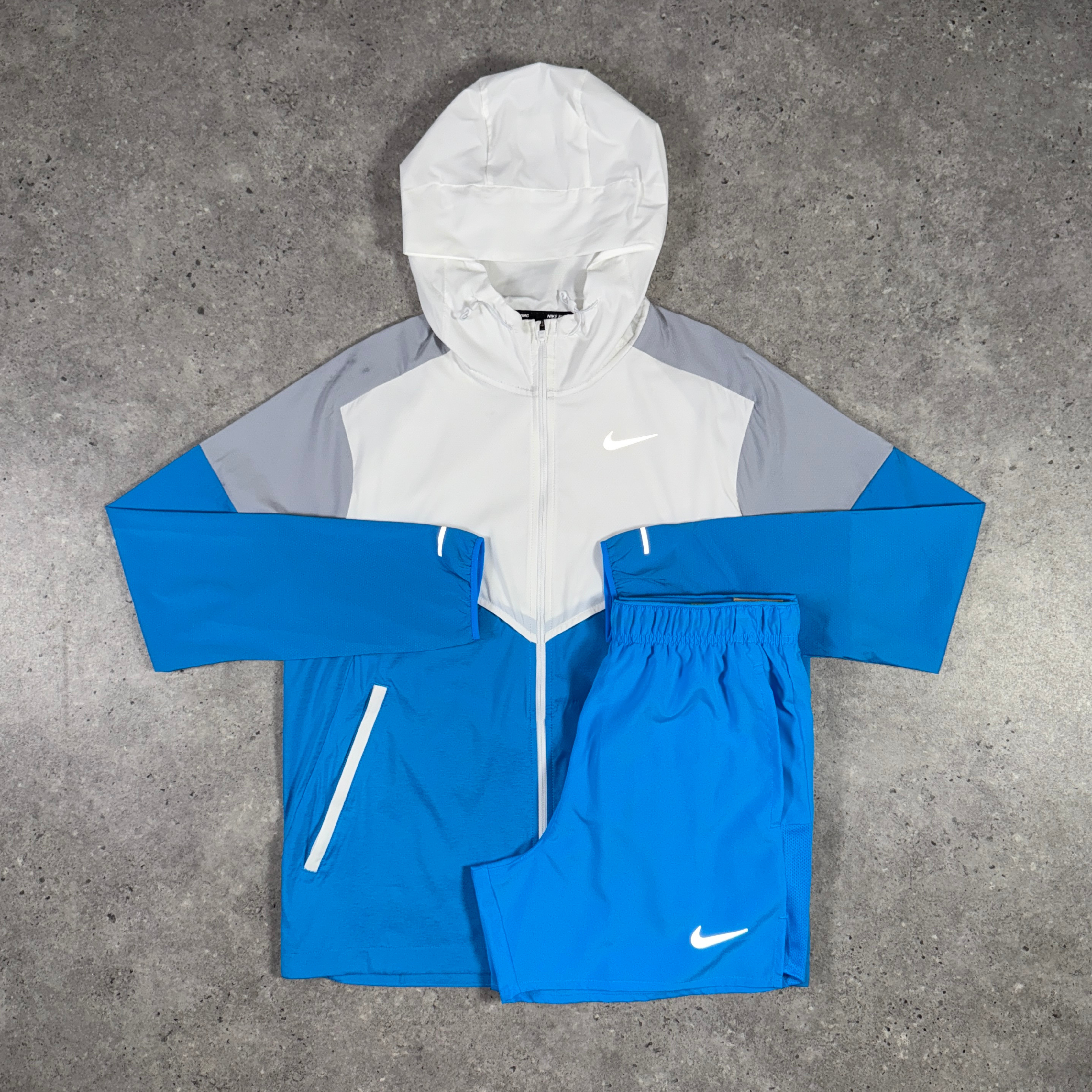 Nike windrunner miler challenger short tri-set 'blue hero'