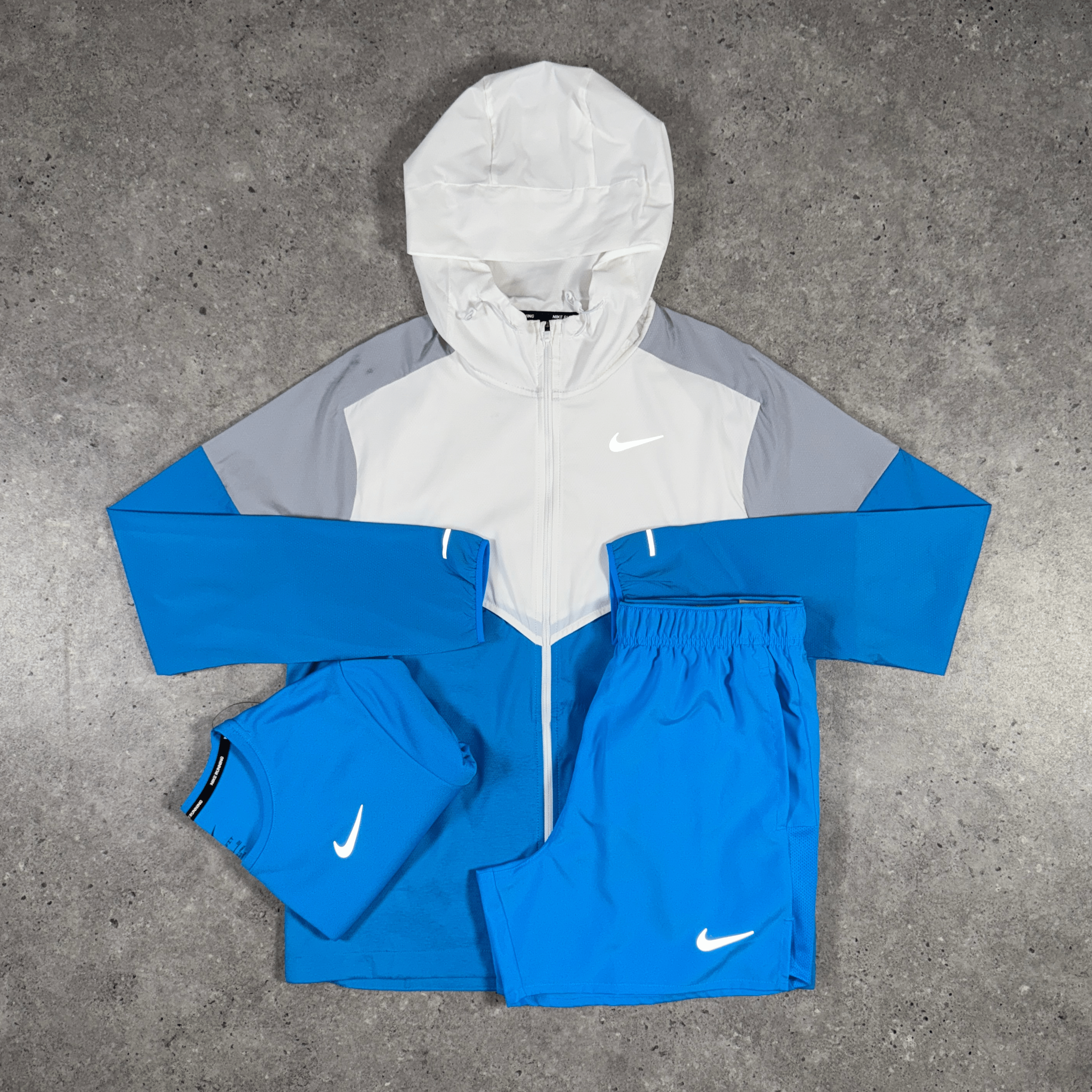 Nike windrunner miler challenger short tri-set 'blue hero'