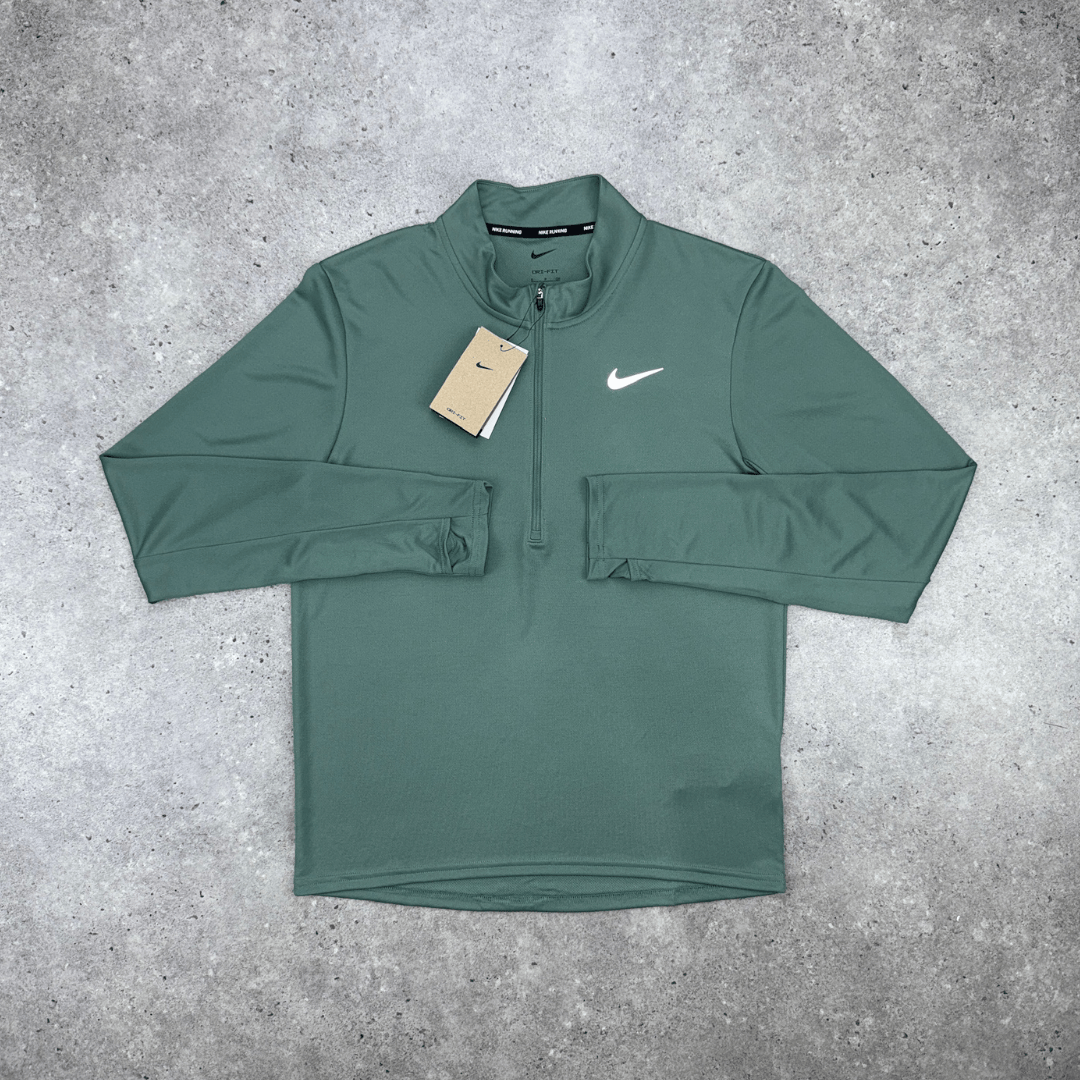 Nike 1/4 zip pacer running top 'clay green'