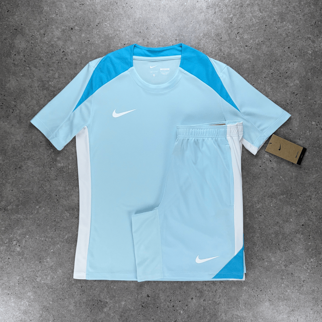 Nike academy strike short set 'glacier blue'