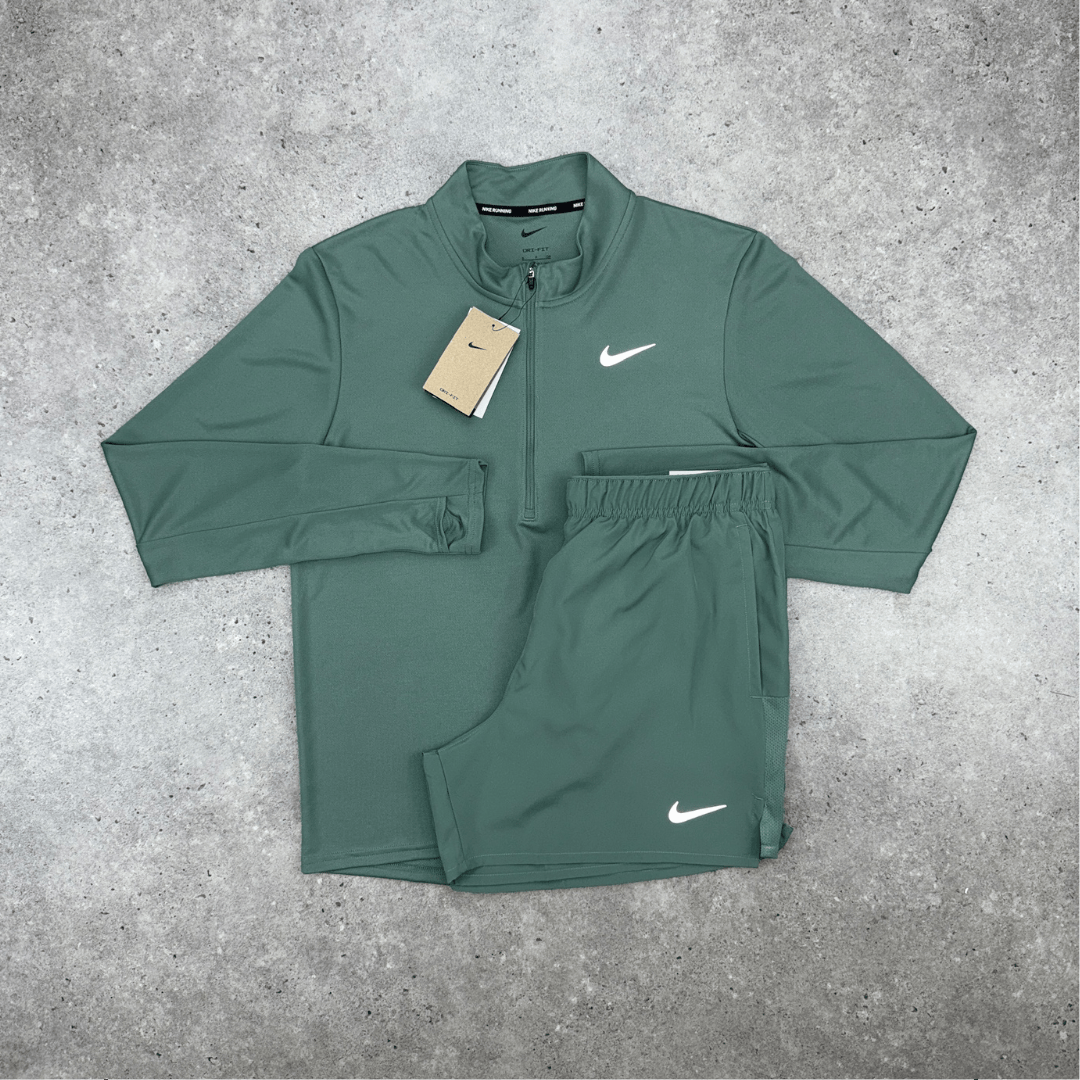 Nike 1/4 zip tri-set 'clay green'