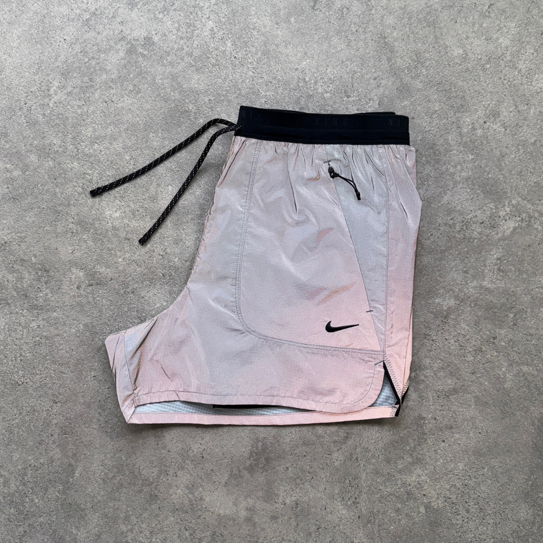 Nike run division 10cm 2in1 reflective shorts 'reflect silver'