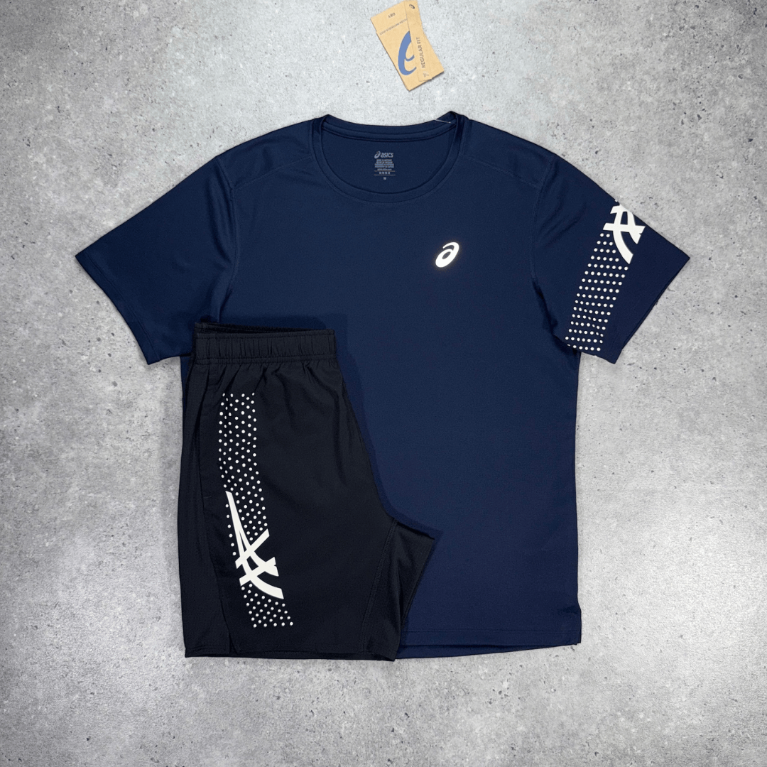 Asics icon short set 'midnight/black'