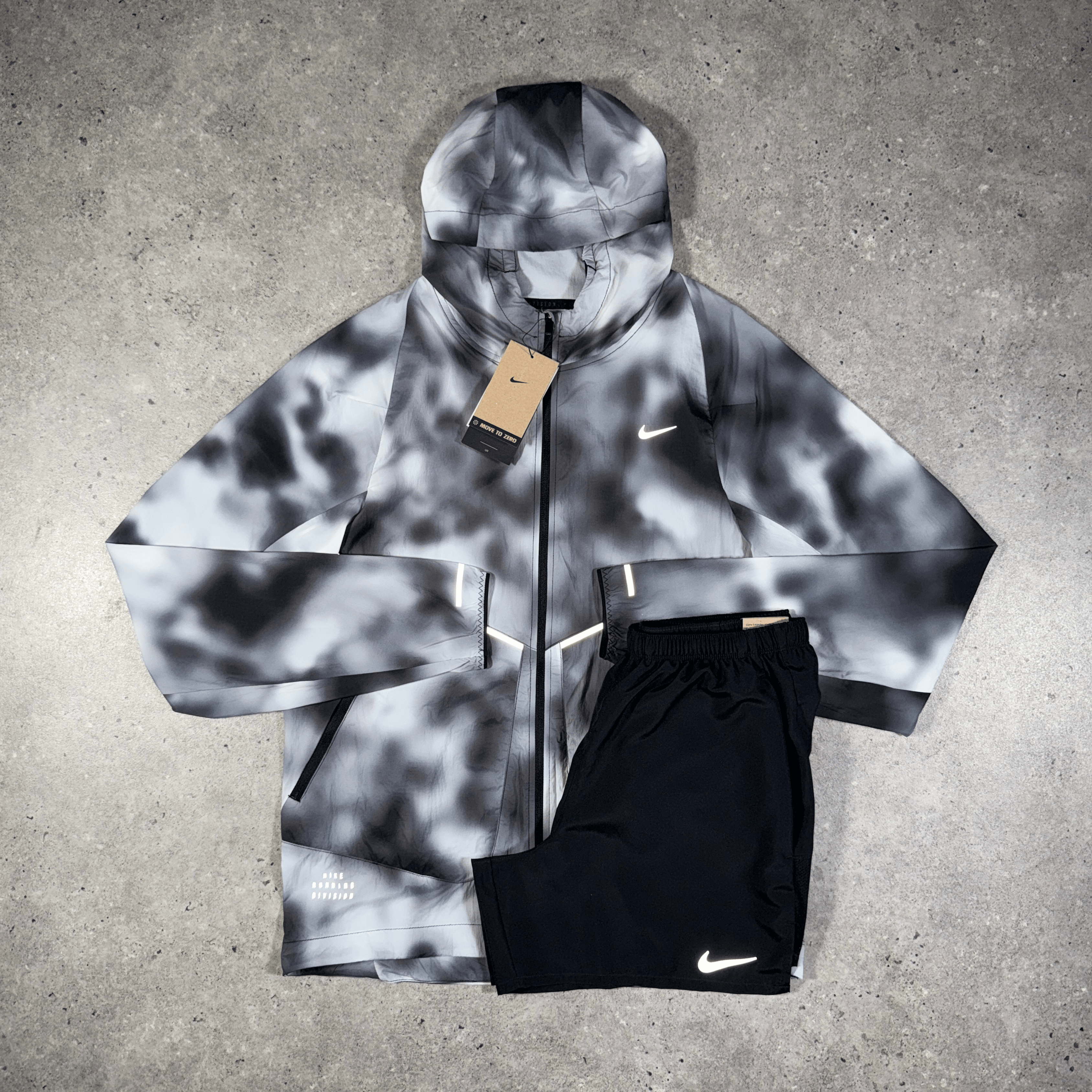 Nike run division jacket set 'black/mixed'