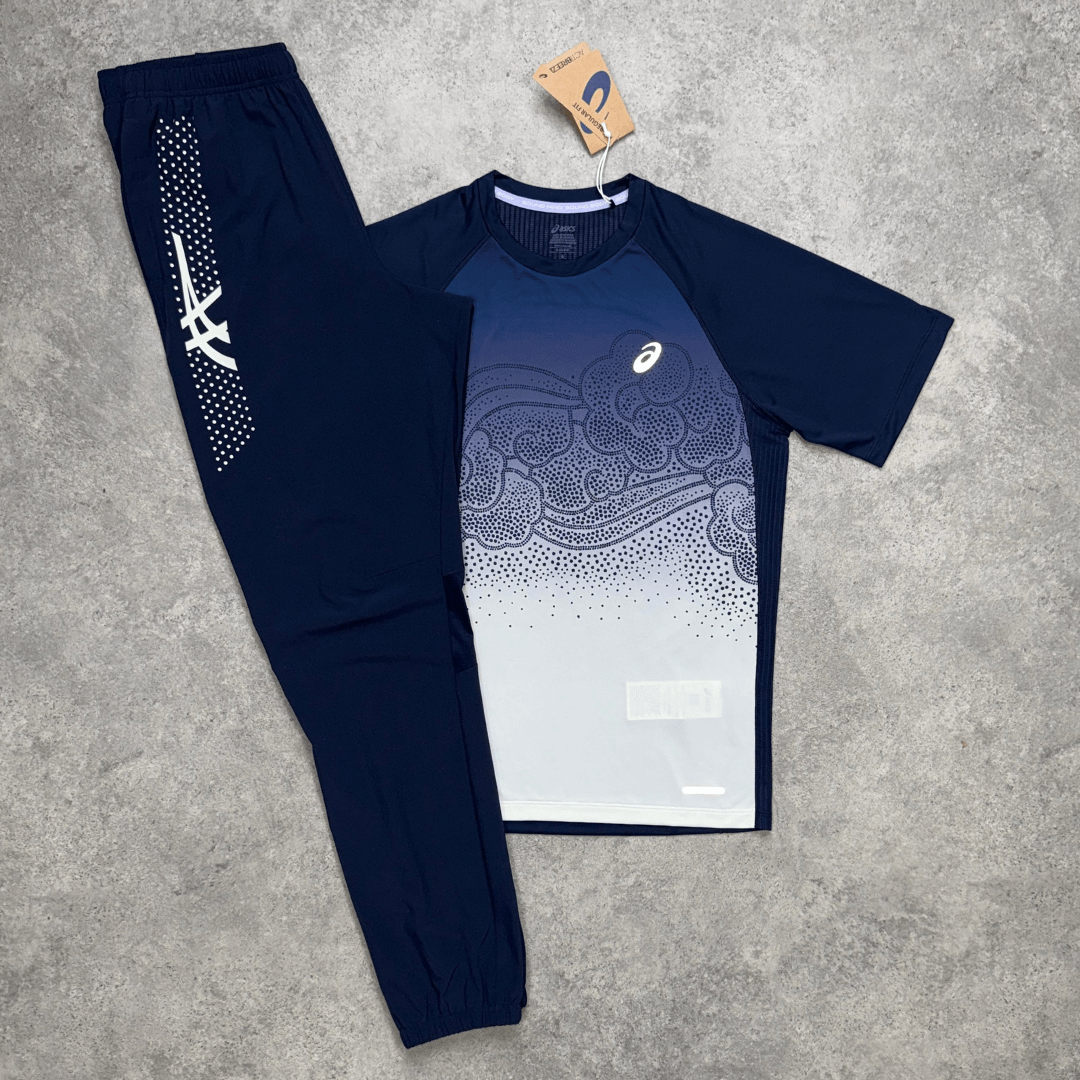 Men's ASICS Road Fade Icon Pants Set 'Midnight/Cream'