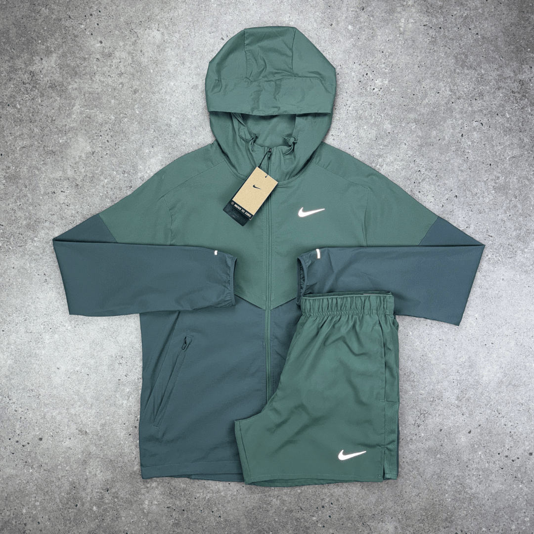 Nike windrunner miler challenger short tri-set 'clay green'