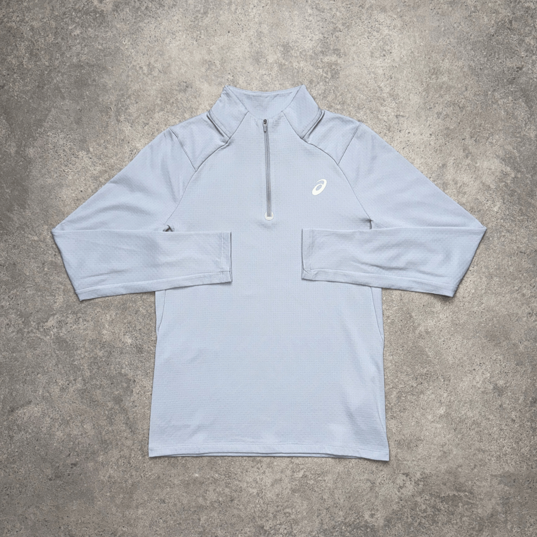 Men's ASICS Lycra 1/4 Zip 'Grey'