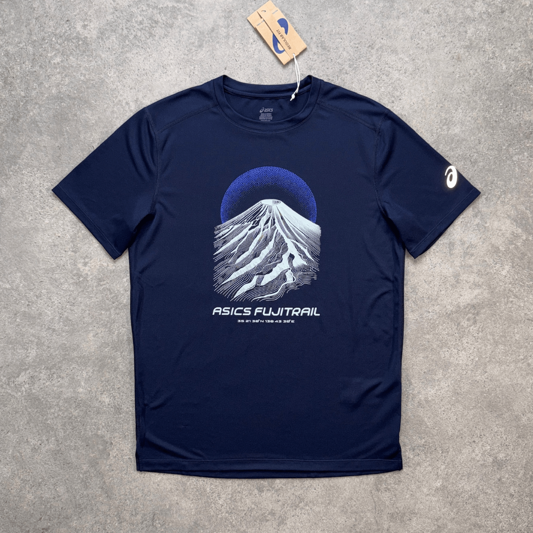 Men's ASICS Fujitrail Logo T-Shirt 'Midnight/Cobalt Burst'