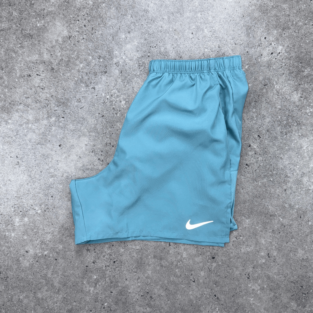 Nike 1/4 zip short set 'denim turquoise'