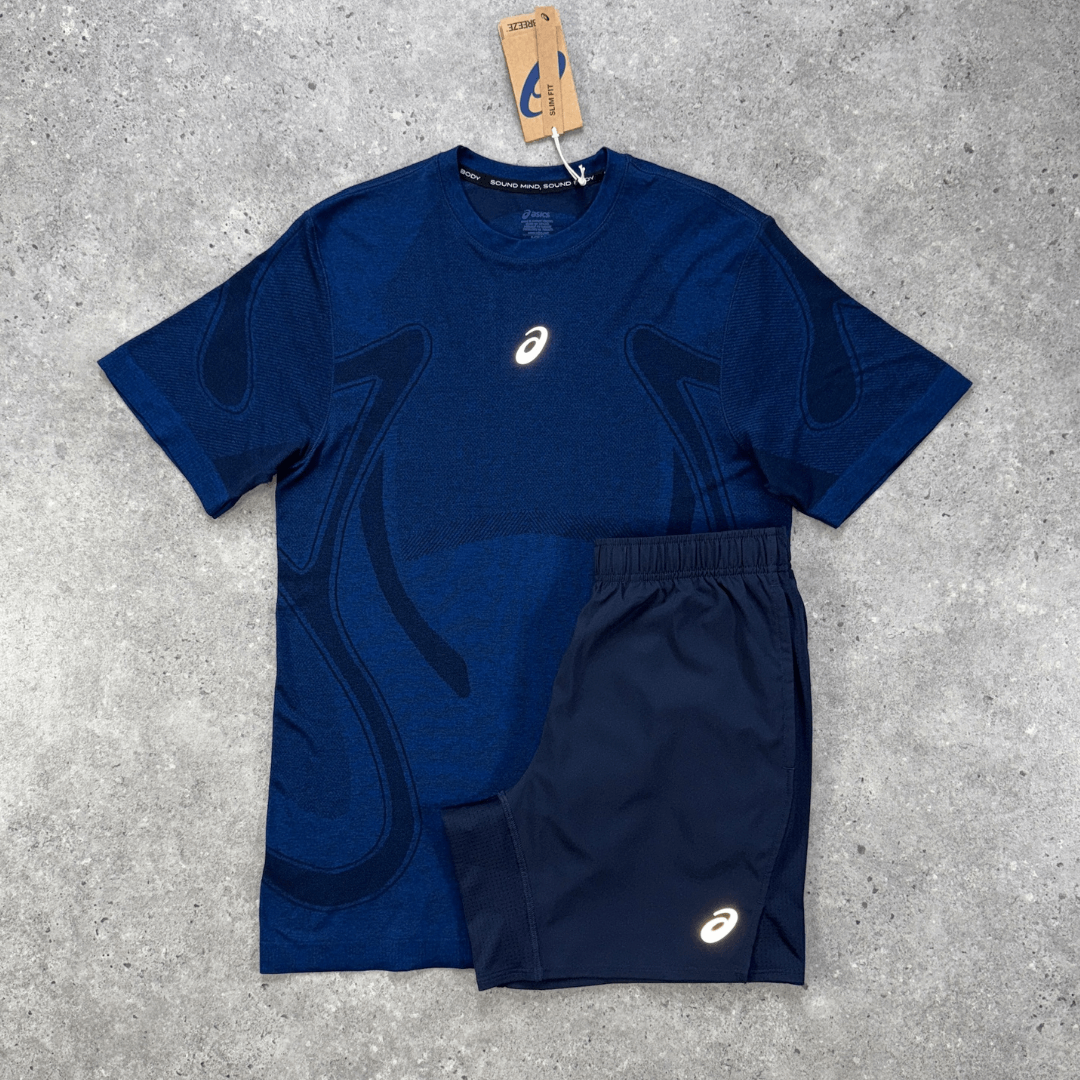 Asics seamless set 'navy/midnight'