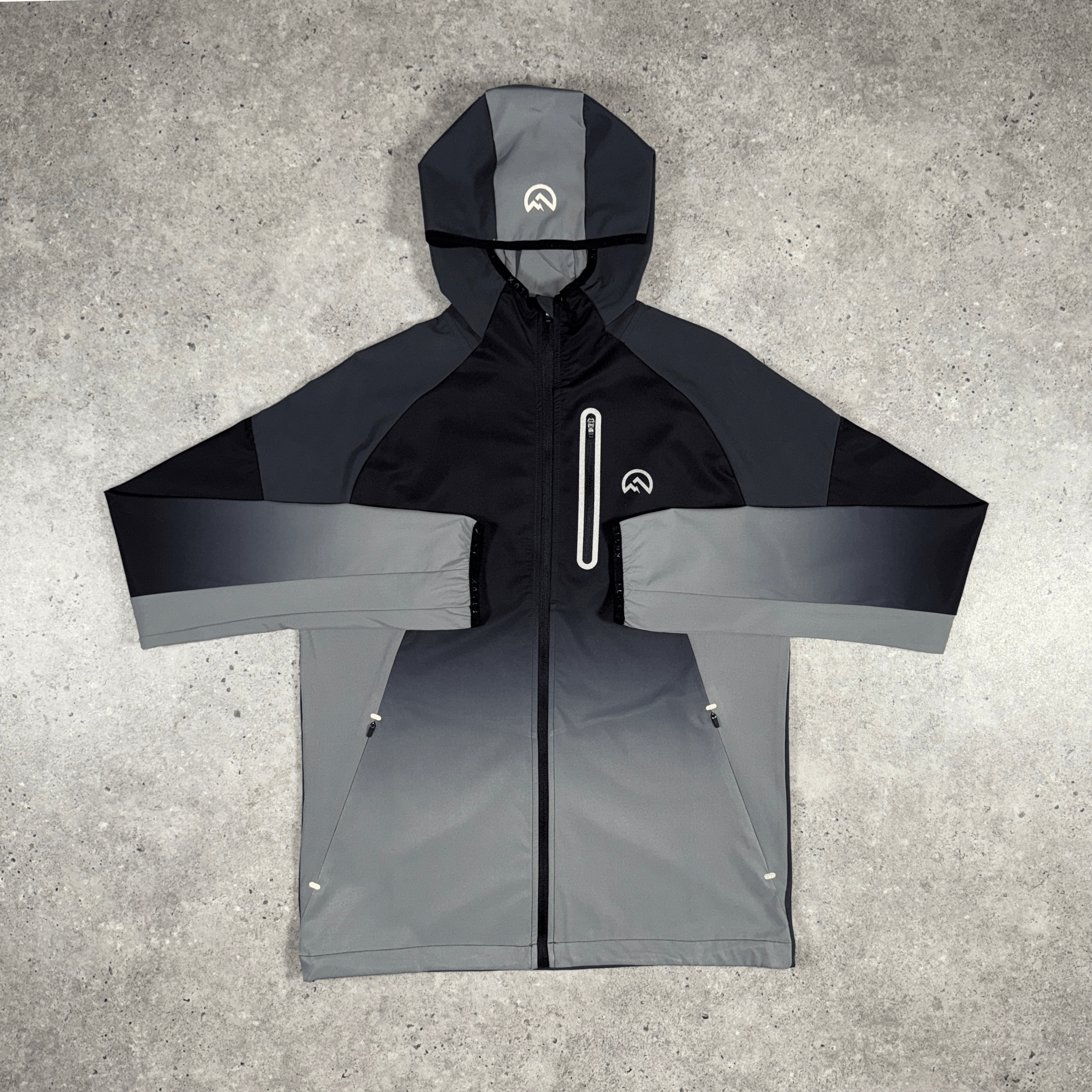 Flux gradient jacket 'slate/aluminium/midnight' AW25