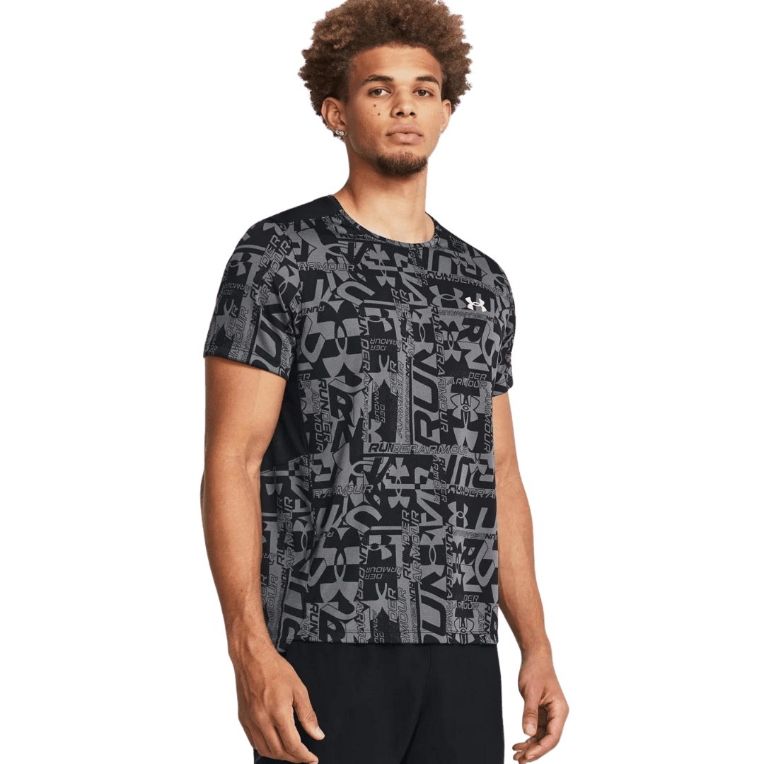 Under armour launch printed t-shirt 'black'
