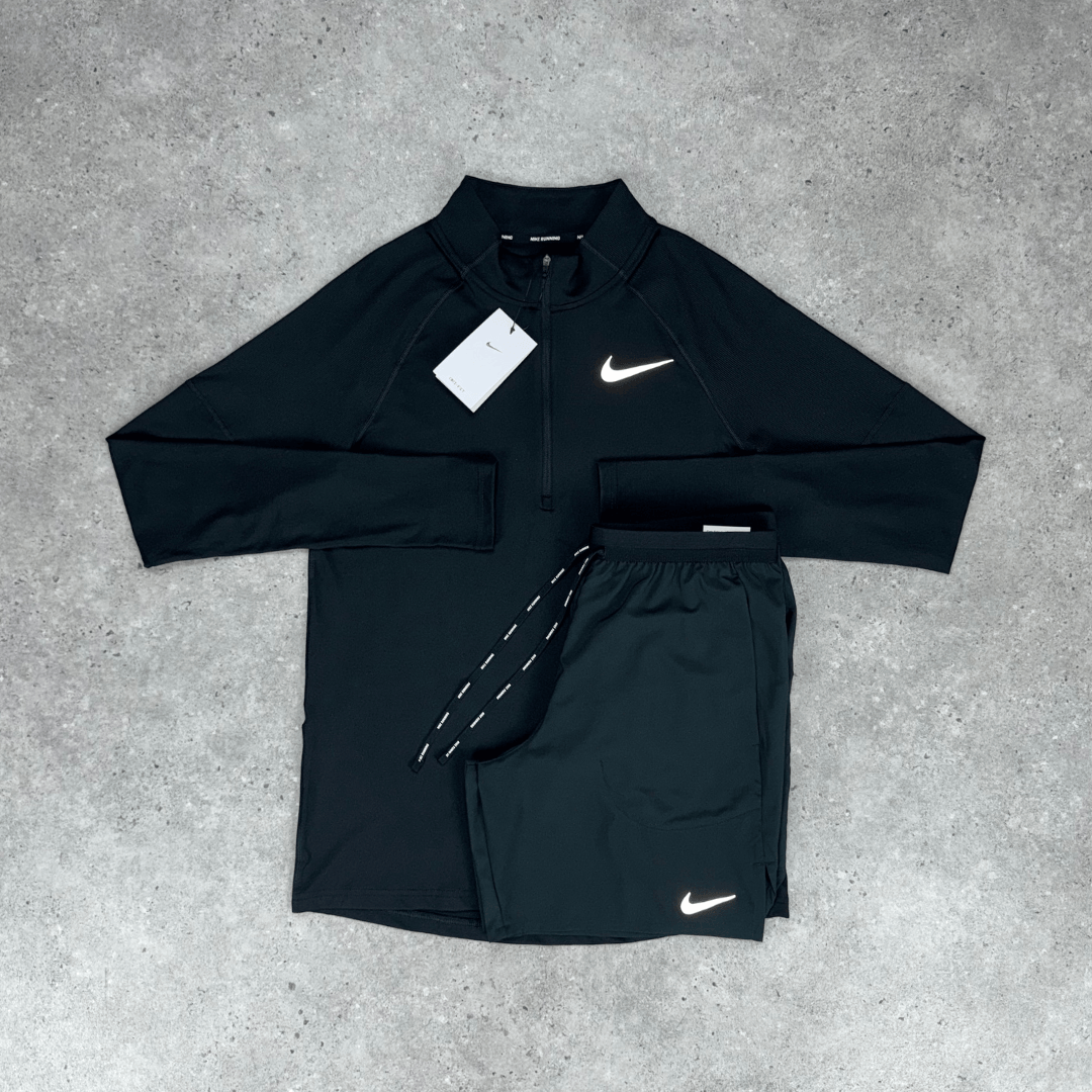 Nike 1/4 zip short set 'black' - Main Image