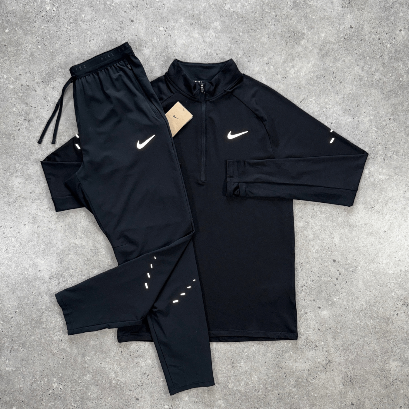 Nike stride 1/4 zip pants set 'black'