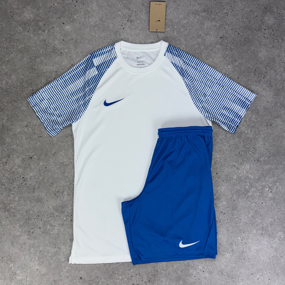 Nike academy park short set 'white/royal blue'