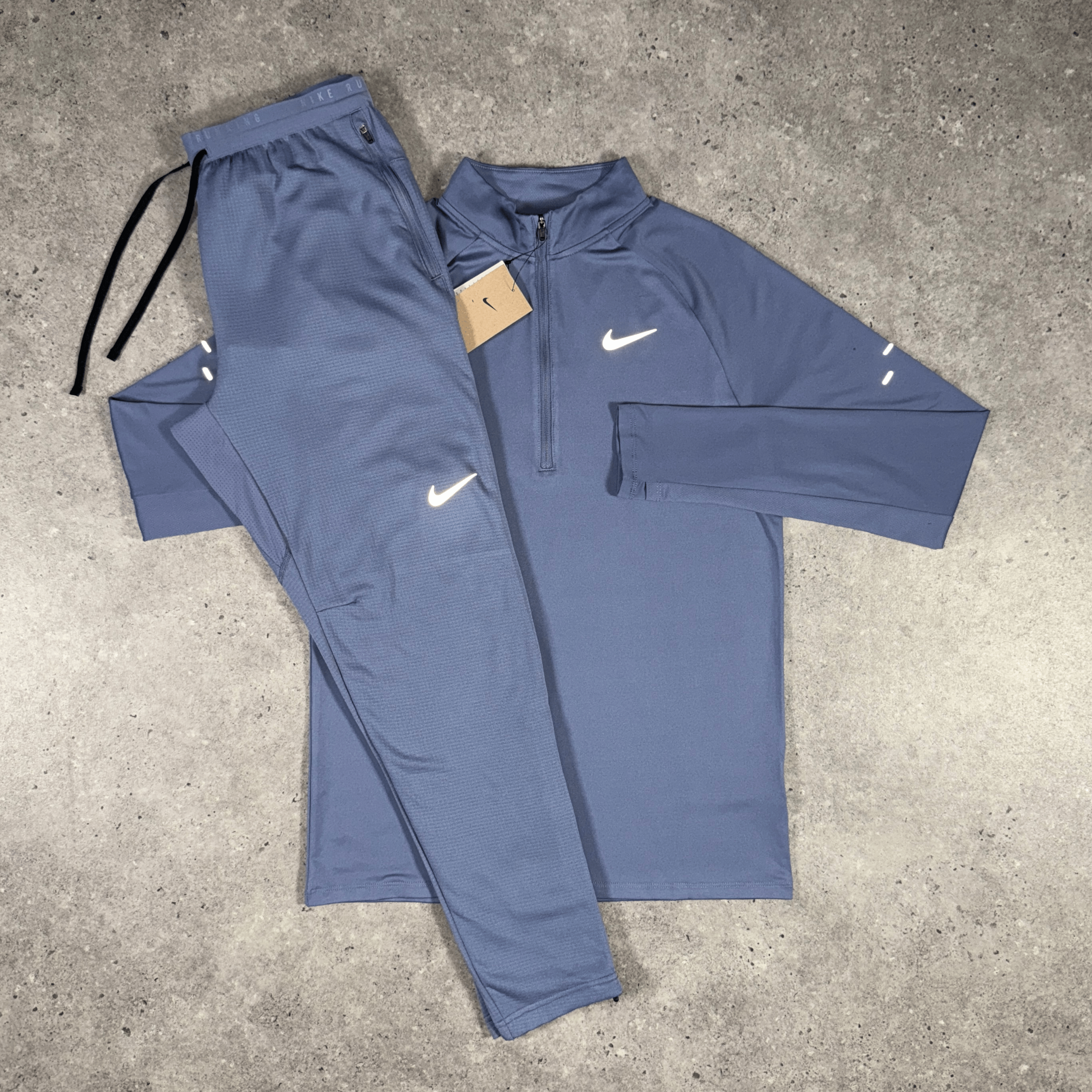Nike stride 1/4 zip pants set 'indigo'