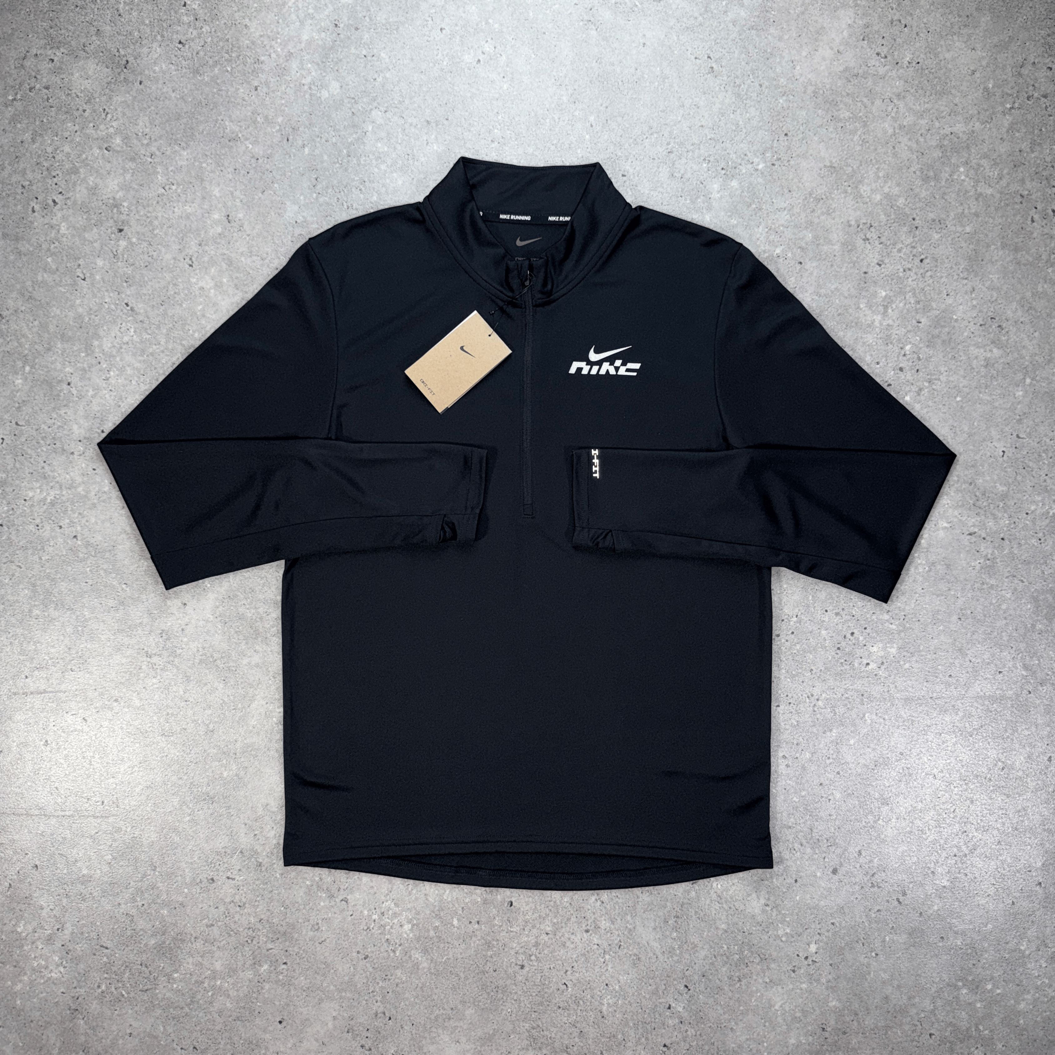 Nike 1/4 zip flash running  top 'black'