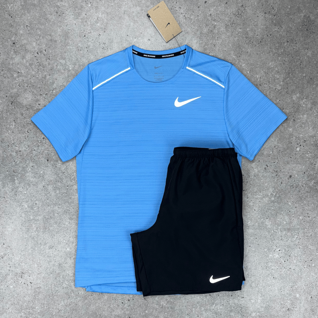 Nike miler short set 'university blue/black'