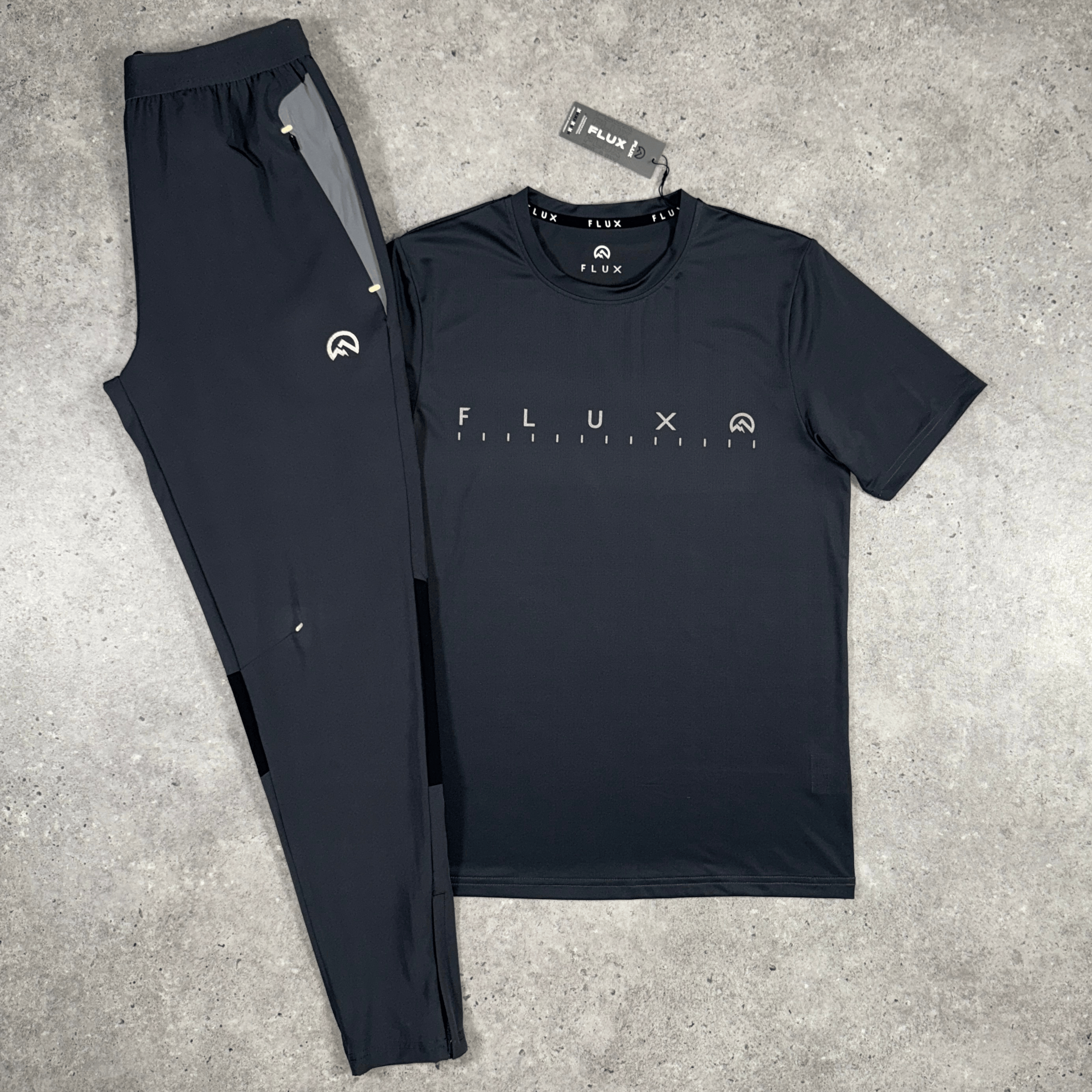 Flux graphic t-shirt pants set 'slate'