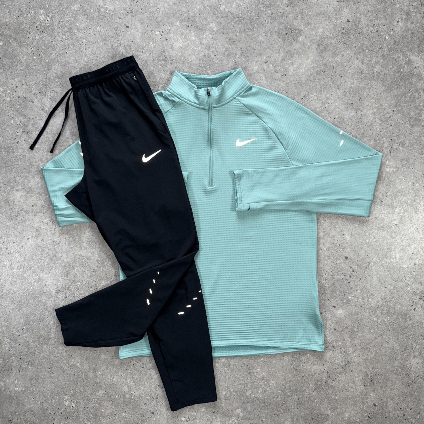 Nike stride therma 1/4 zip pants set 'cannon/black'