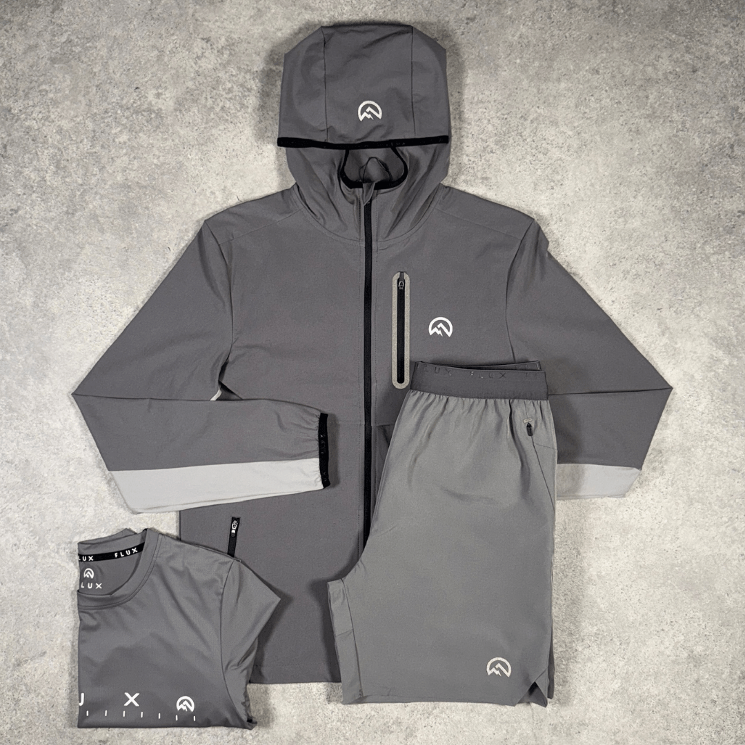 Men's Flux Versatility Shorts Tri-Set in grey slate