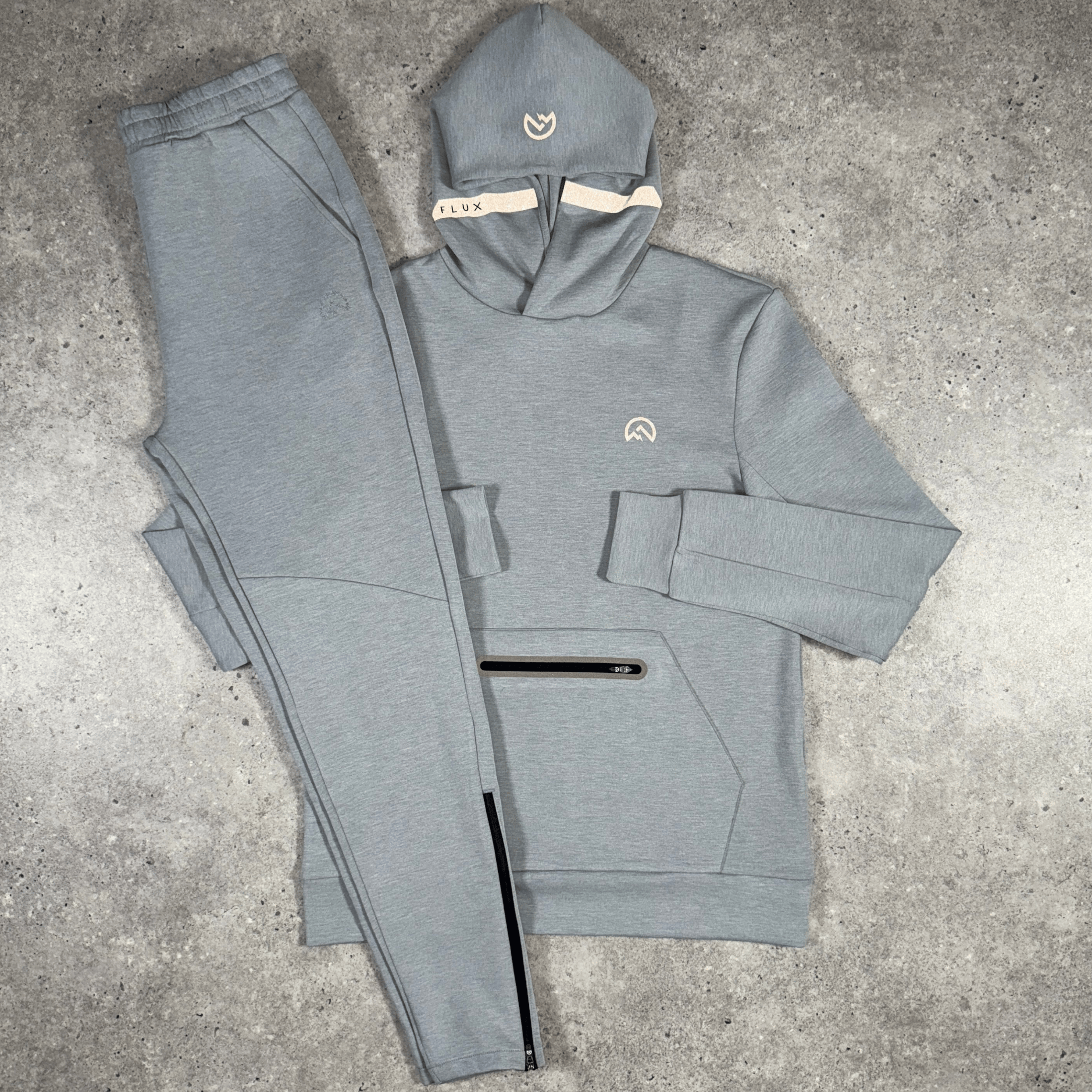 Flux velar hoodie tracksuit set 'grey'