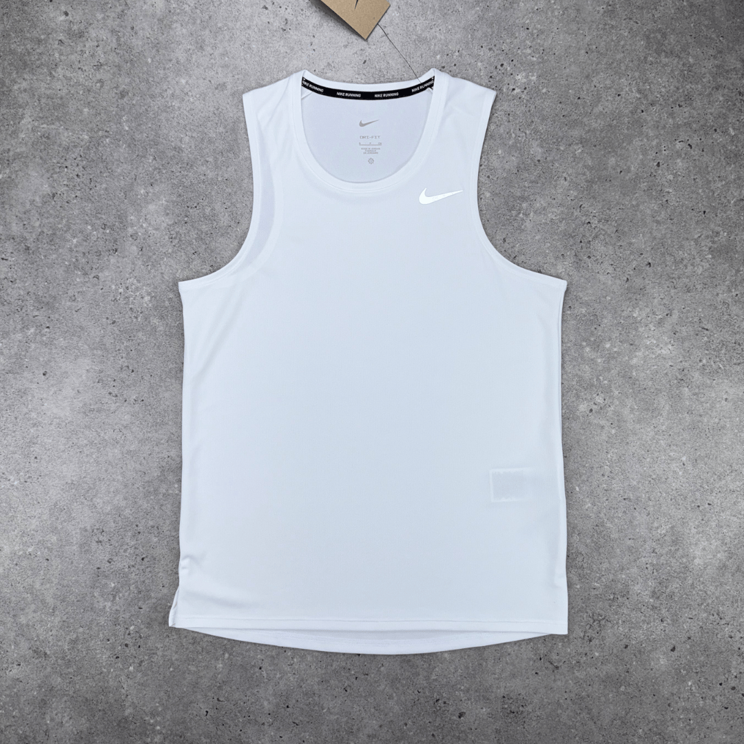 Nike miler vest set 'white/black'