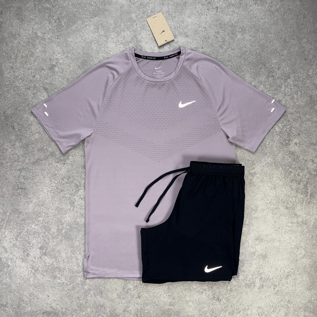 Men's Nike Stride Shorts Set 'Violet Ore/Black'
