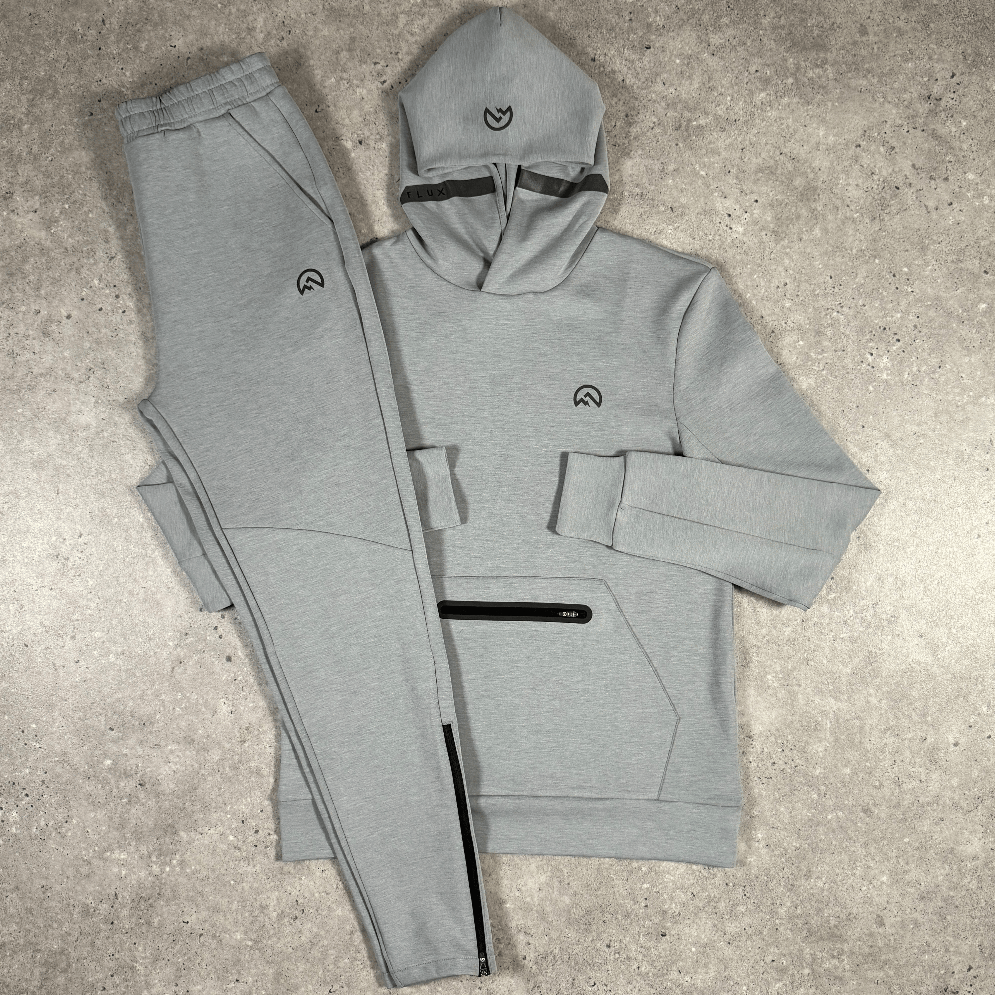 Flux velar hoodie tracksuit set 'grey'