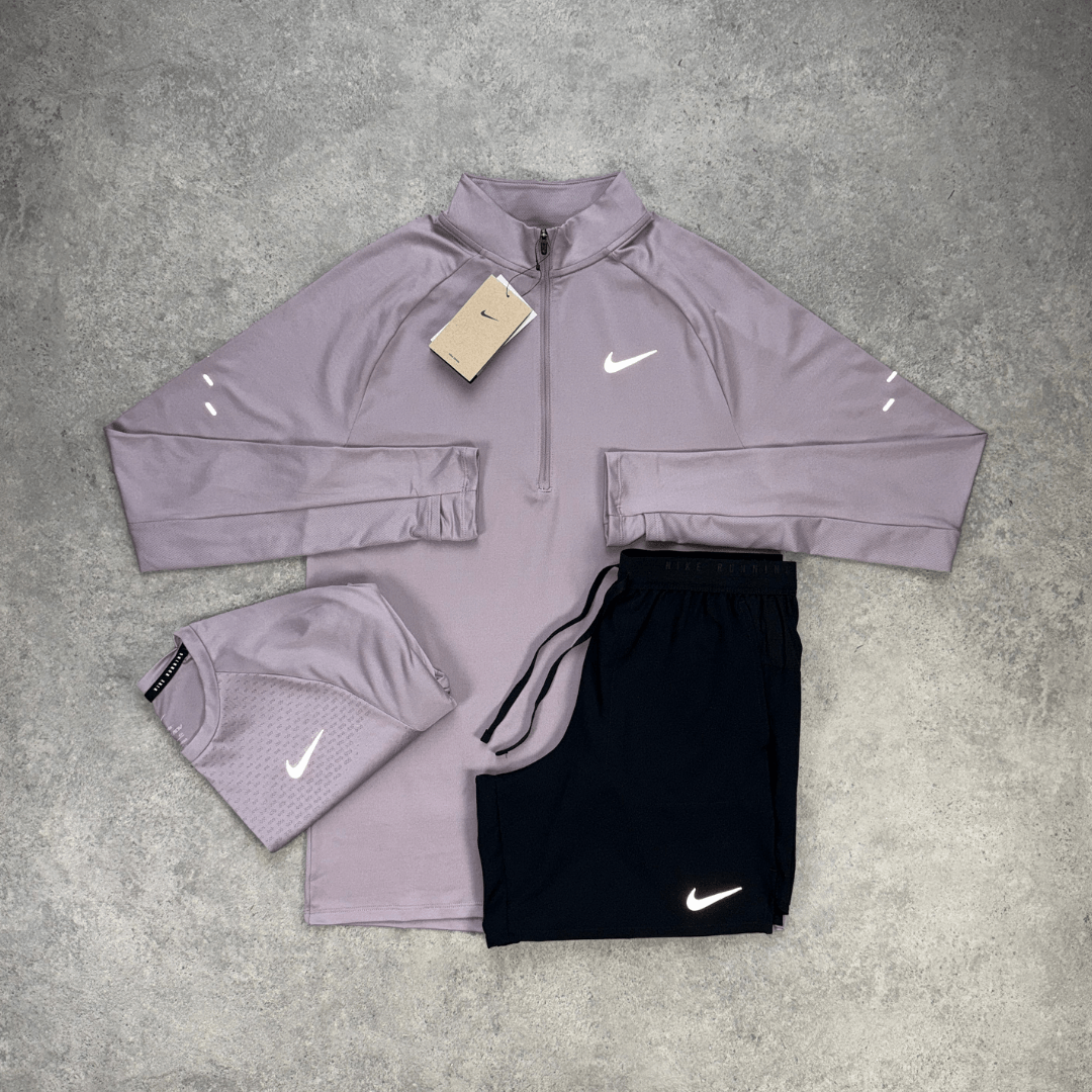 Men's Nike Stride 1/4 Zip Tri-Set 'Violet Ore/Black'