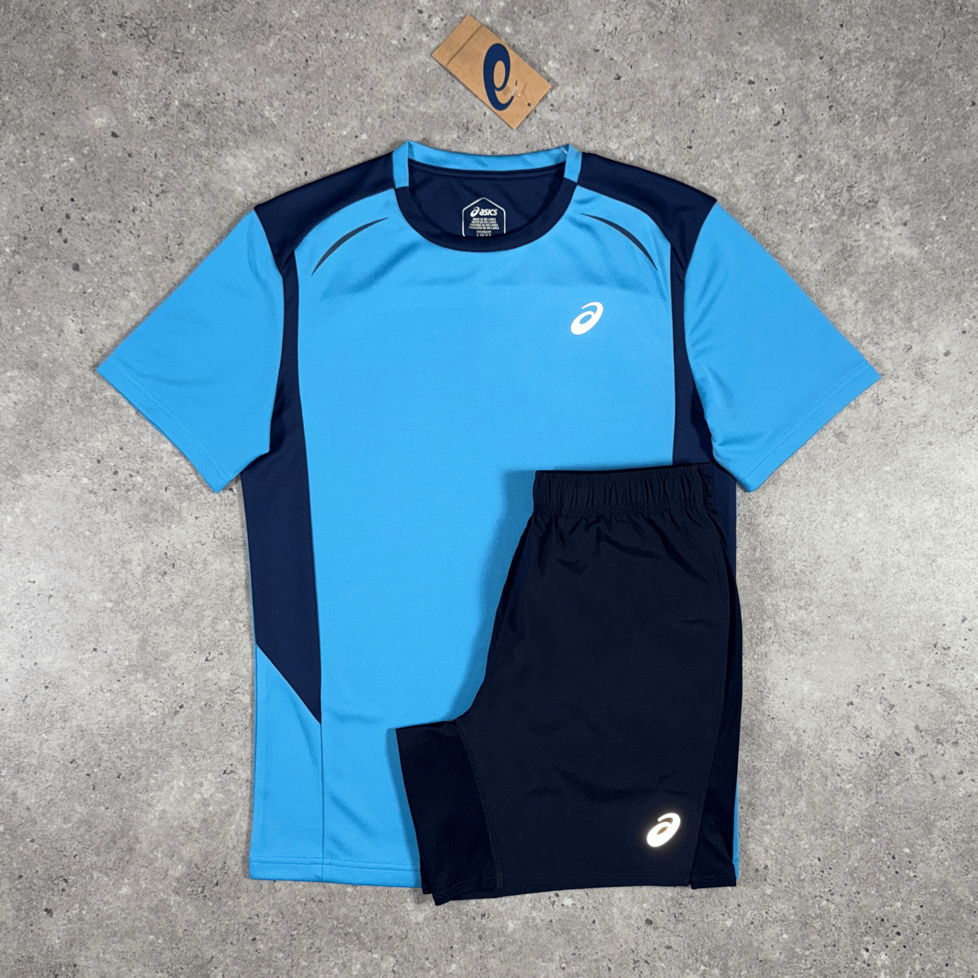 Asics curved seam t-shirt 'blue'