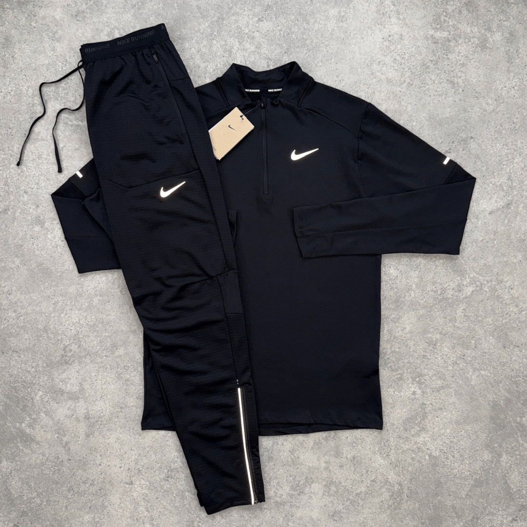 Nike Element 1/4 Zip Pants Set 'Black'