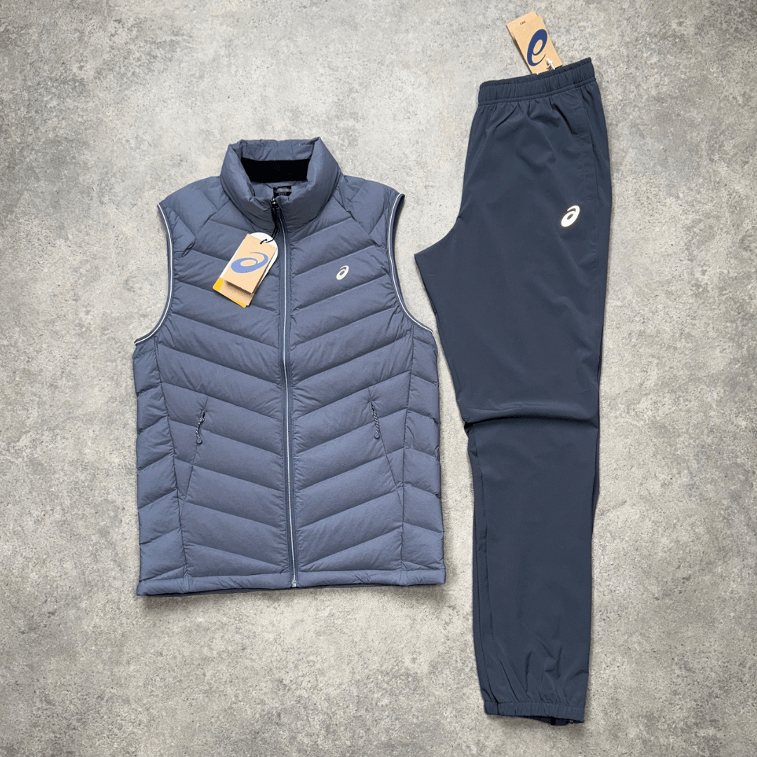 Men's ASICS Sports Icon Gilet Set 'Grey/Carrier Grey'