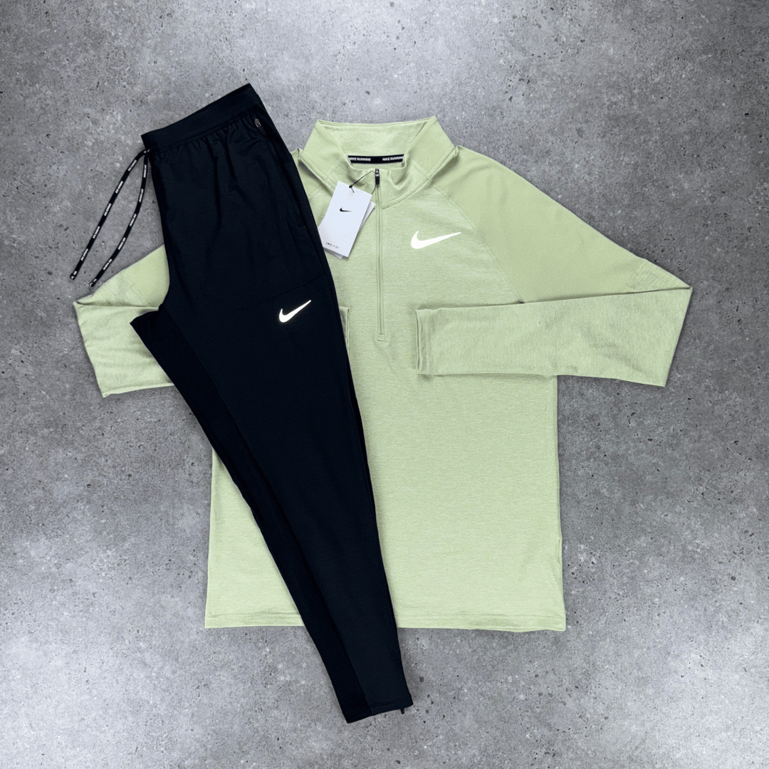 Nike 1/4 zip pants set 'olive aura/black'