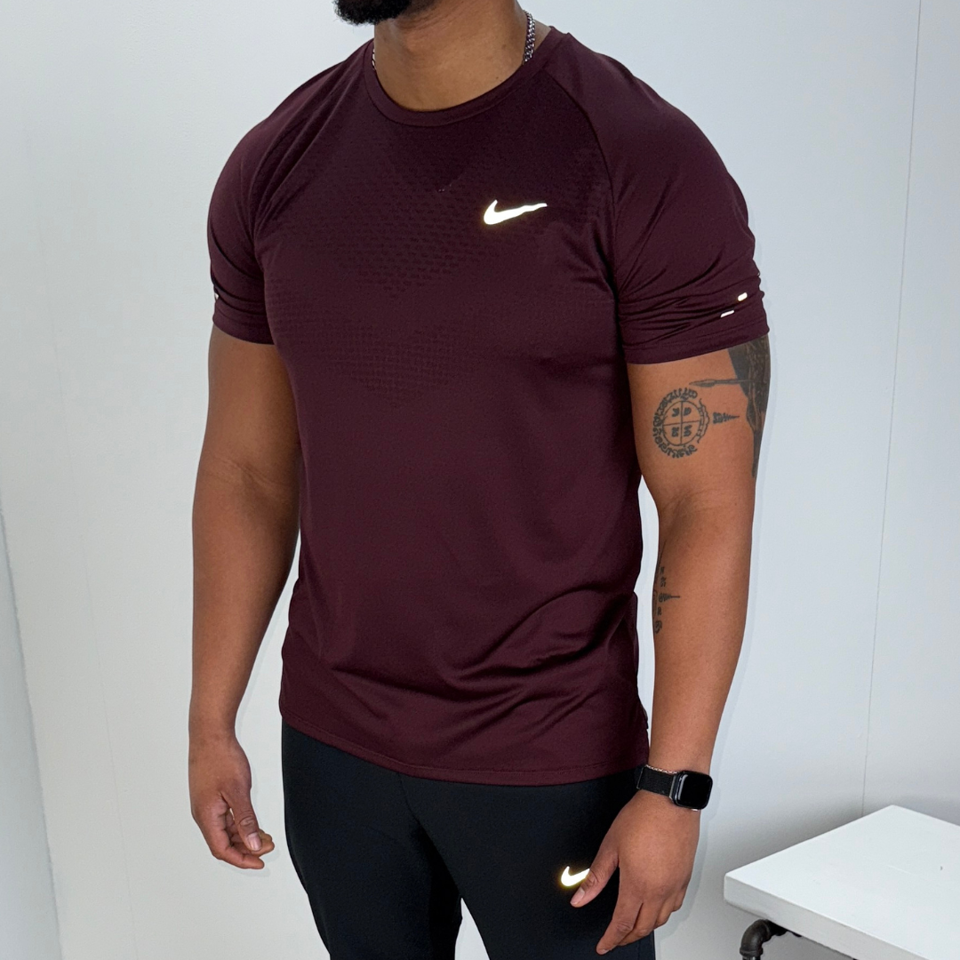 Nike stride pants set 'maroon/black'