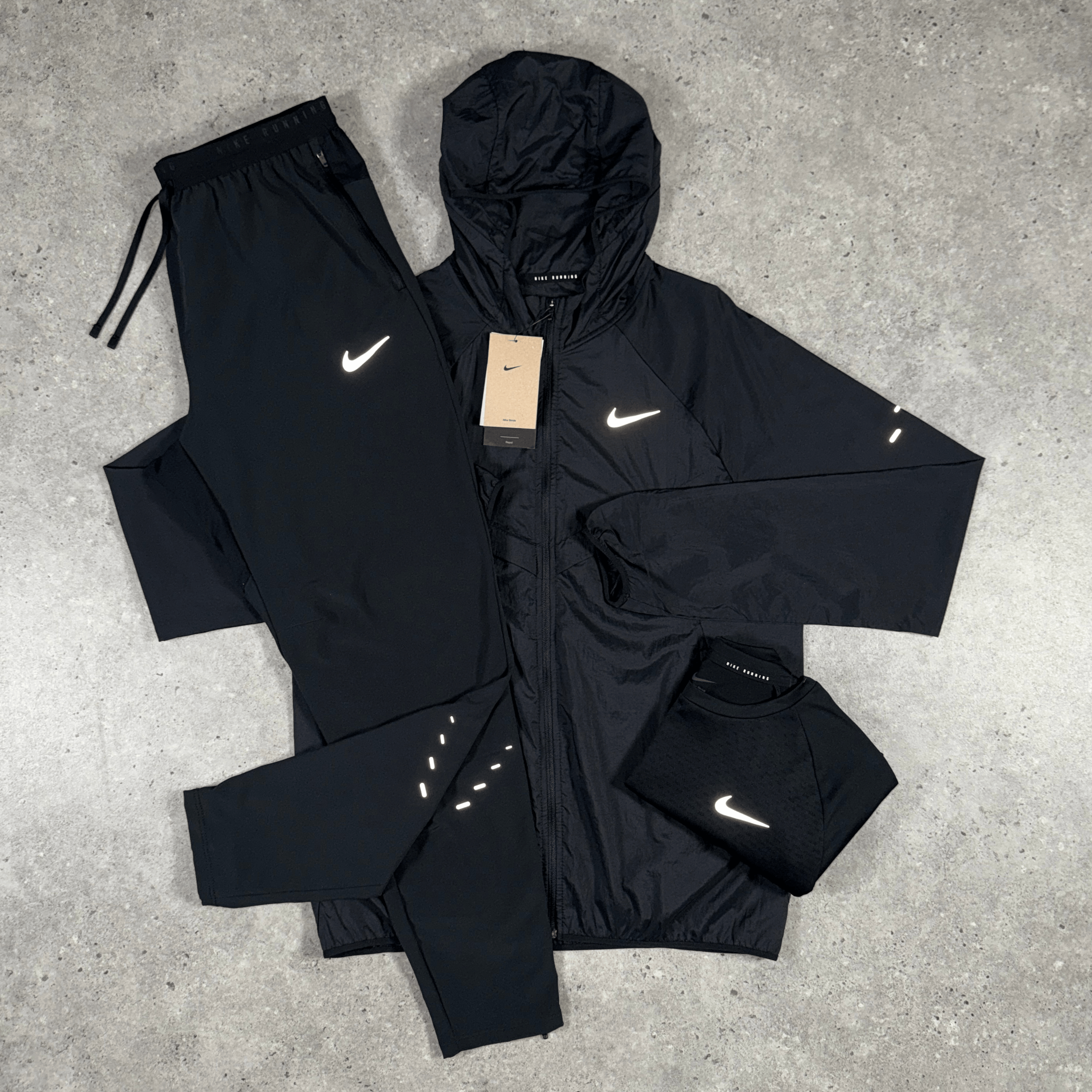 Nike stride tracksuit tri-set 'black'