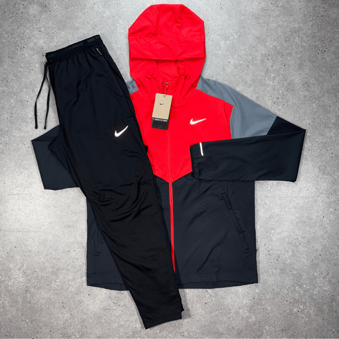 Nike windrunner phenom set 'light crimson/black'