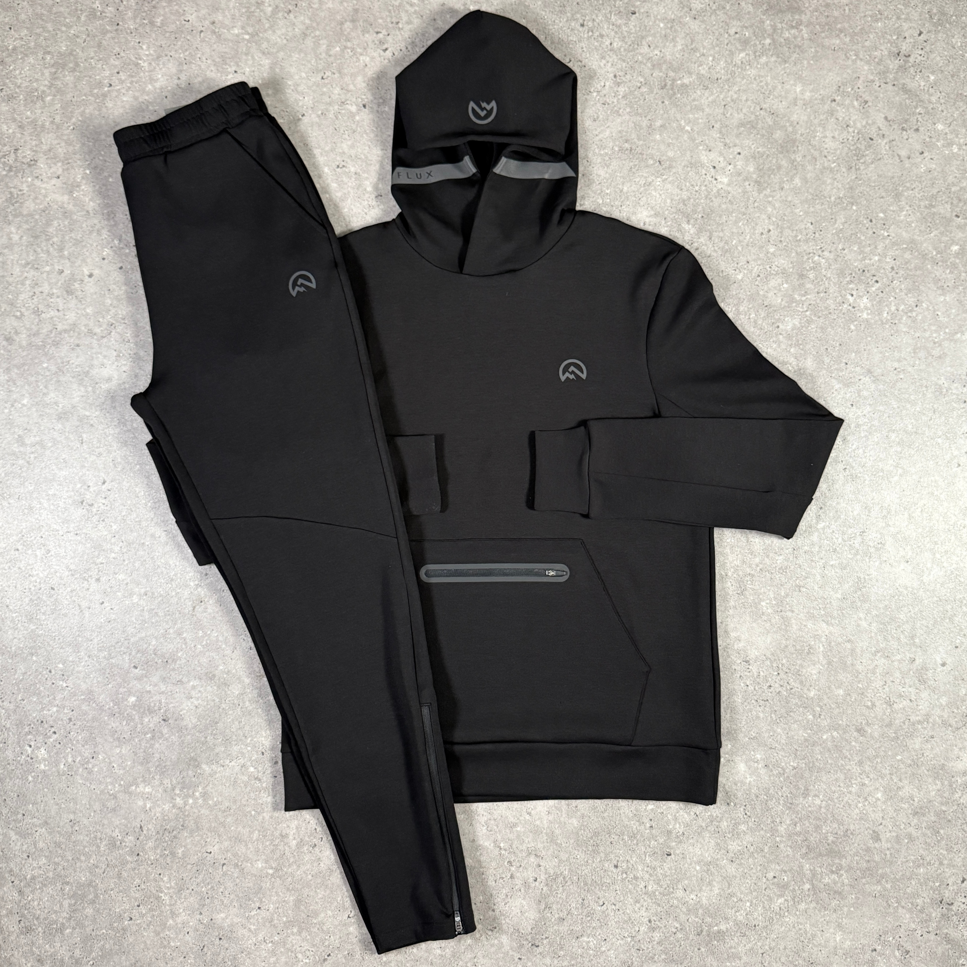 Flux velar hoodie tracksuit set 'black'