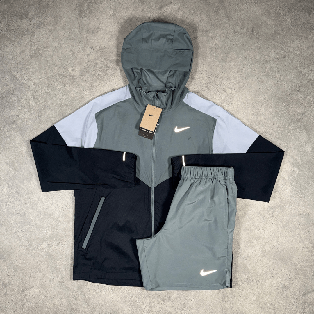 Men's Nike Windrunner Short Set 'Smoke Grey/Black'