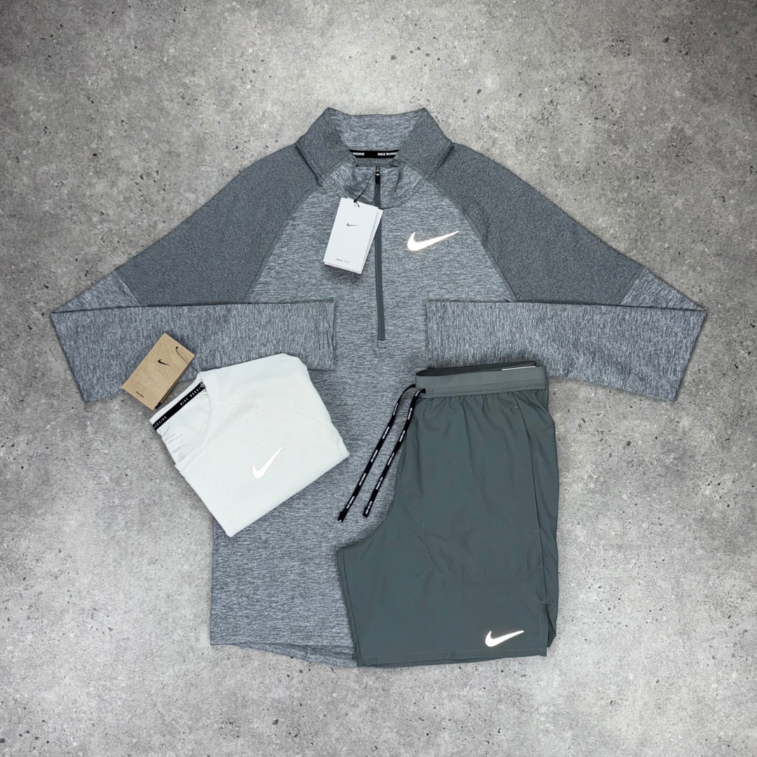 Nike 1/4 Zip Running Top 'Grey'