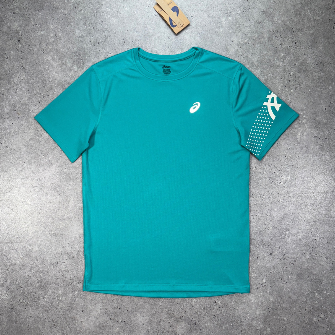 ASICS icon t-shirt performance set 'wave teal/black'