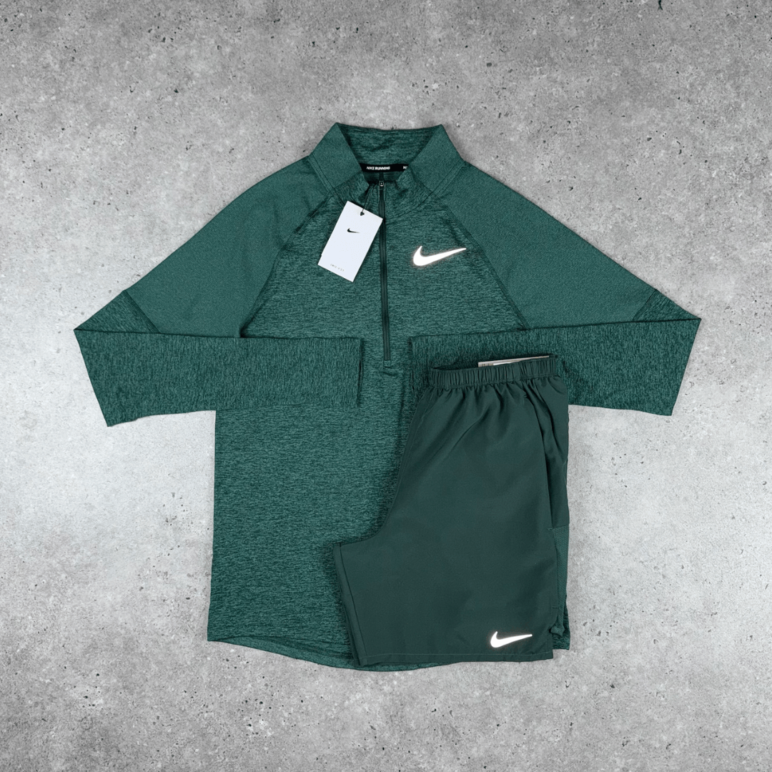 Nike 1/4 zip short set 'vintage green'