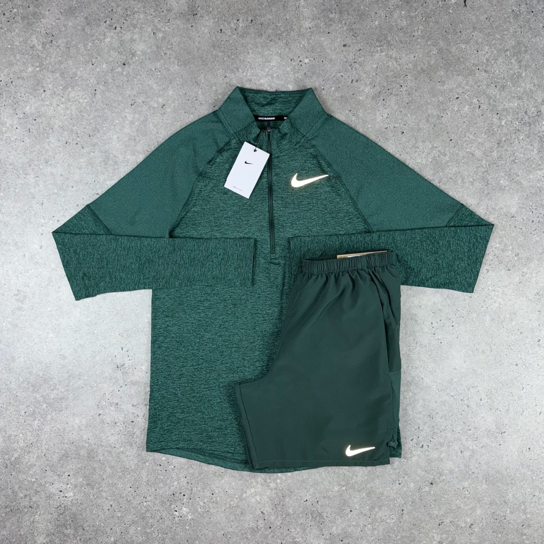 Nike 1/4 zip running top 'vintage green'