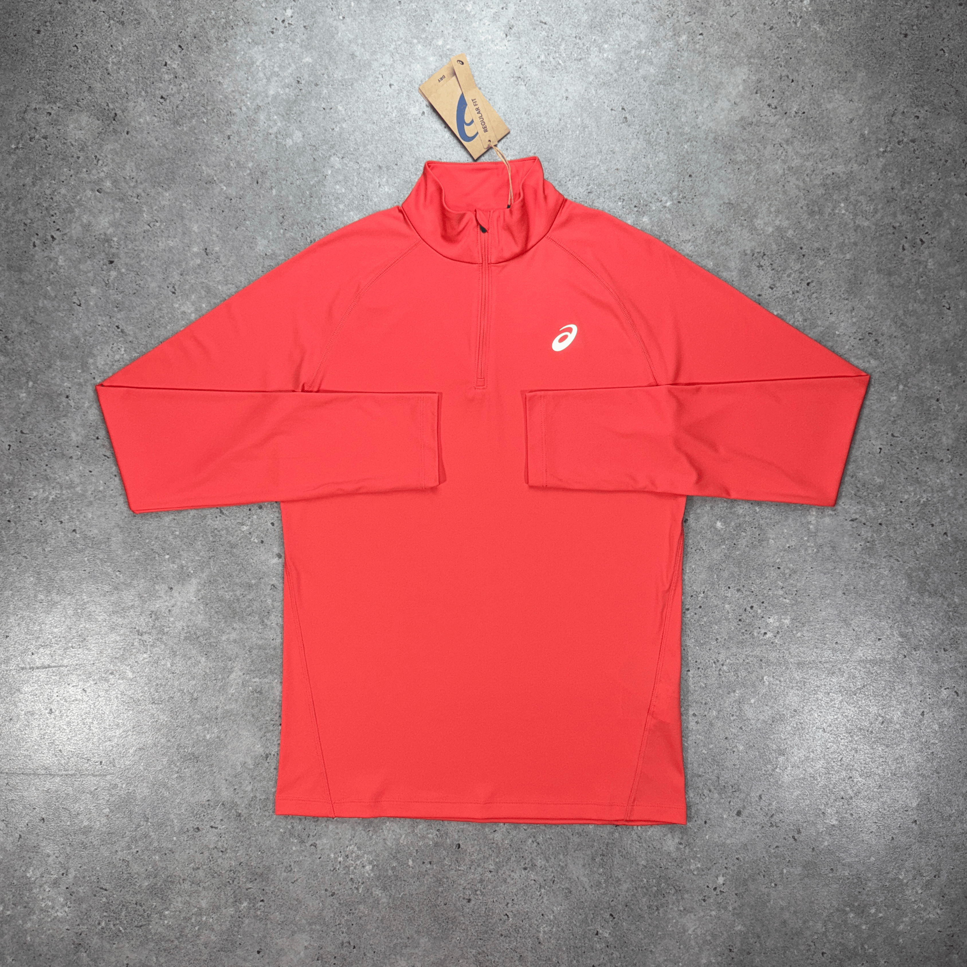 Asics core 1/4 zip pants set 'coral/black'