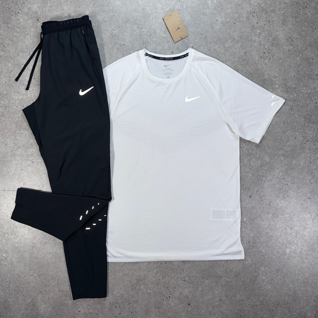 Nike stride pant set 'white/black'