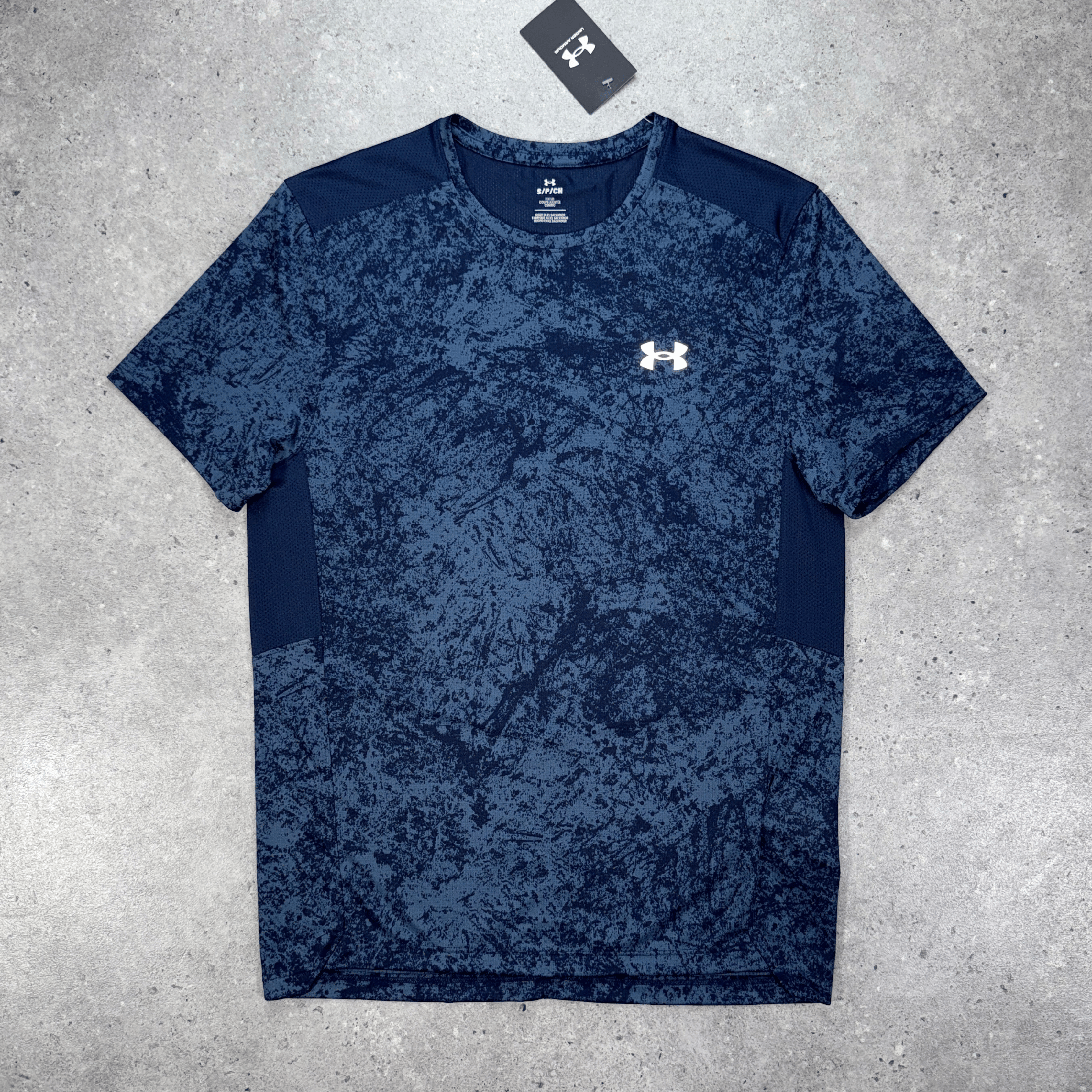 Under armour speed stride printed t-shirt 'navy'