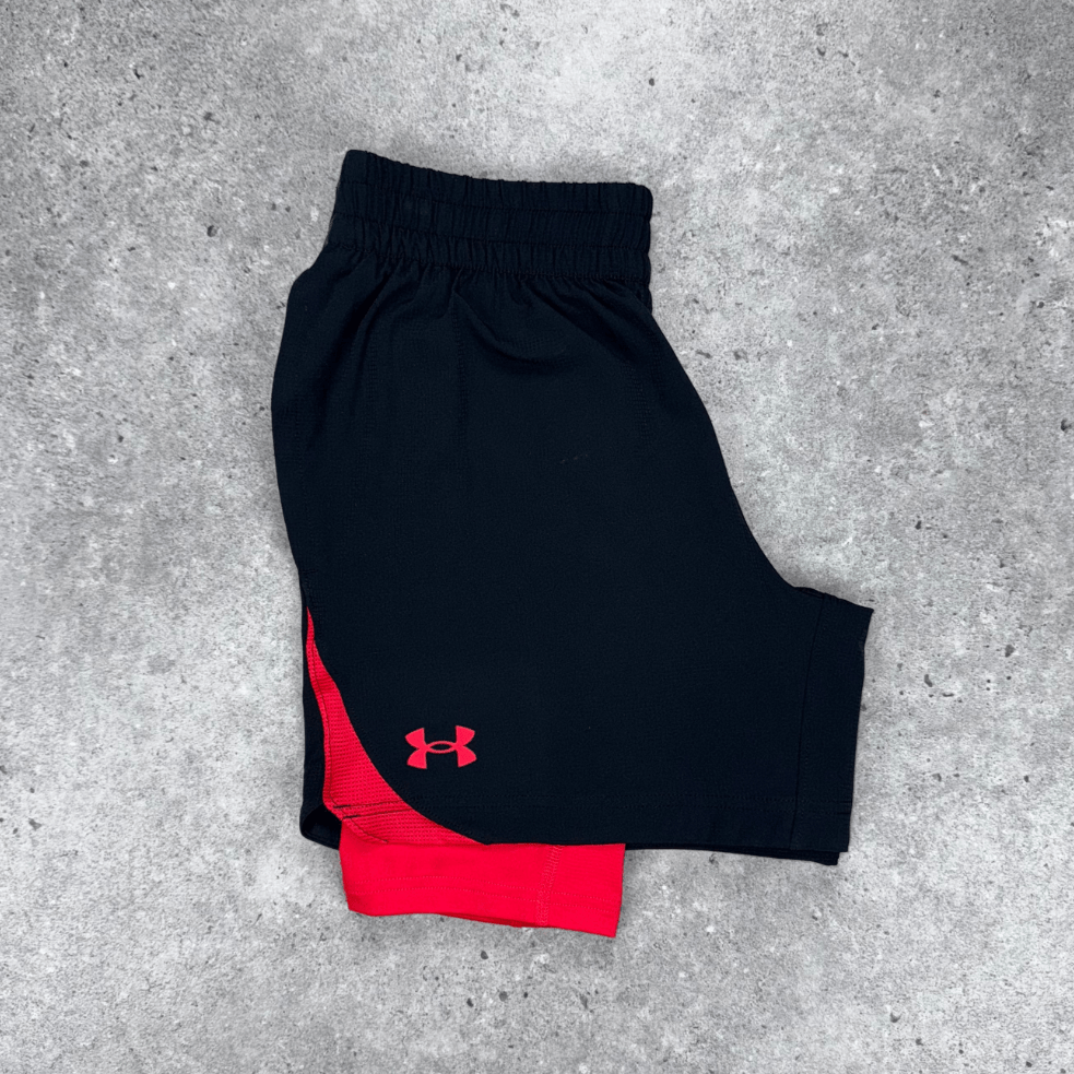 Under armour elevate 2in1 shorts 'red'