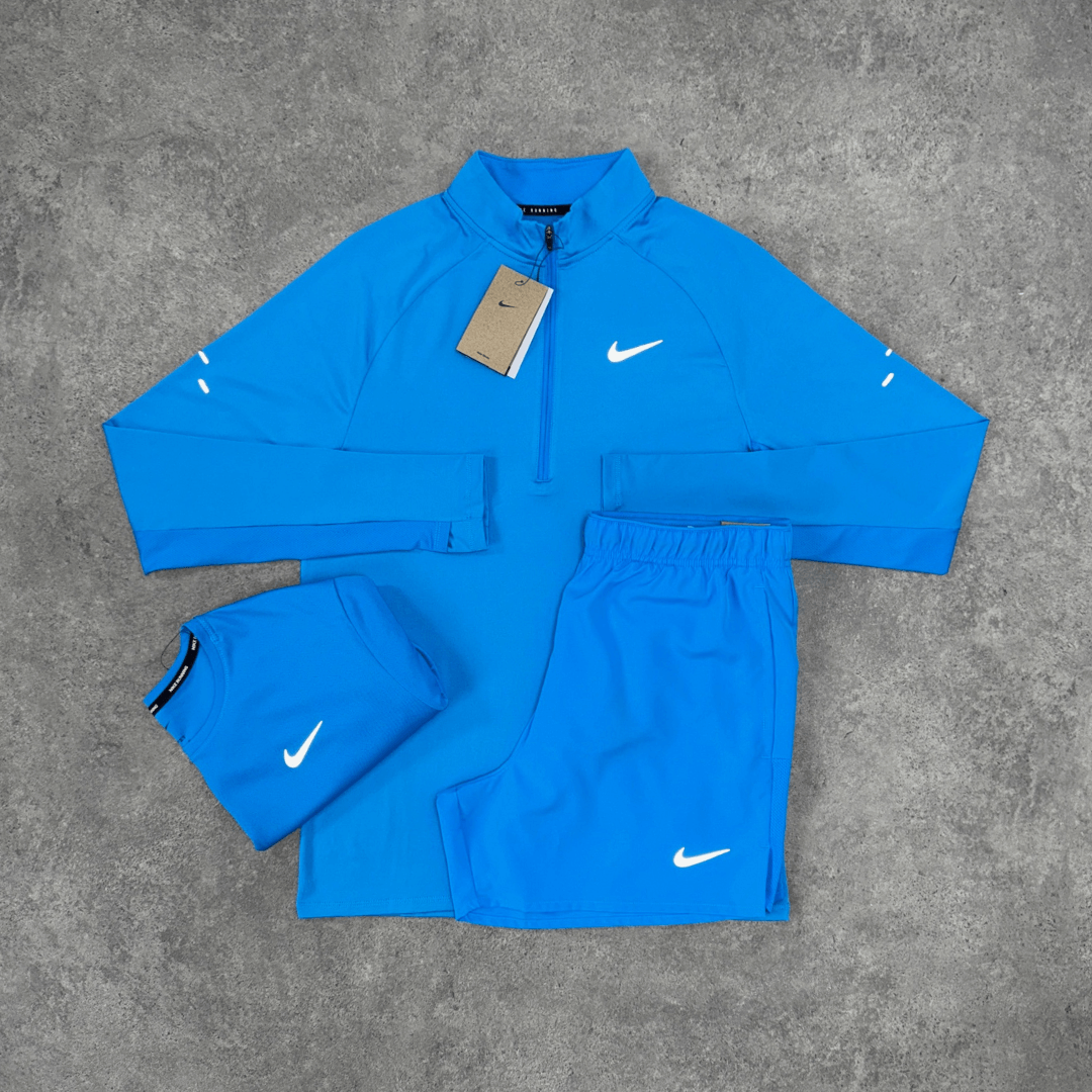Nike stride 1/4 zip tri-set 'blue hero'