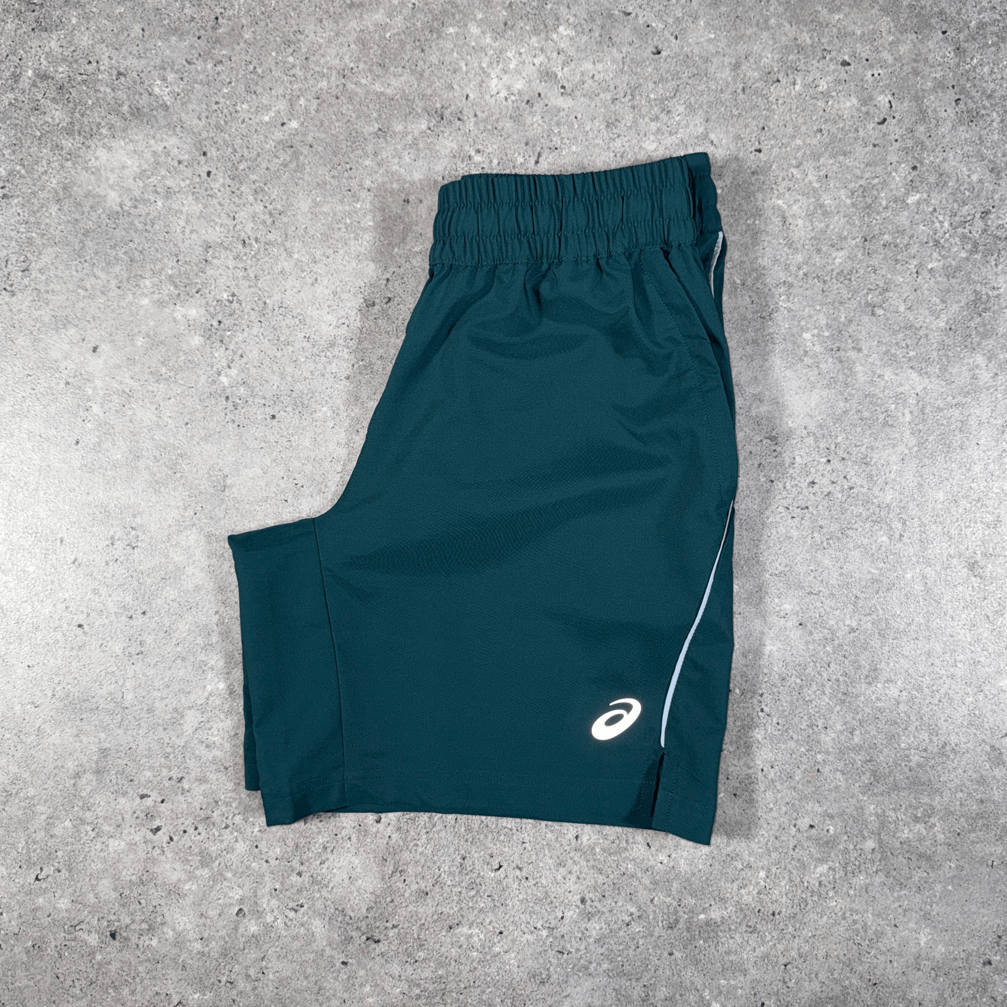 Asics run short 18cm 'saxon green'