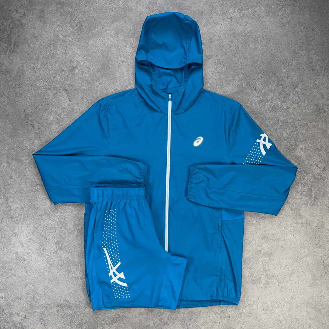 Men's ASICS Icon Jacket Set 'Aegan Blue'